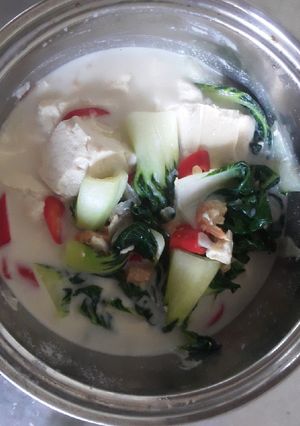 Foto resep Sawi putih masak lemak bersantan
