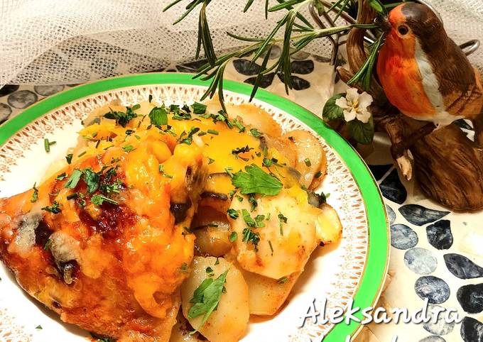 Chicken with potatoes in the oven Recipe by ALEX xx 🇬🇧🇱🇹 - Cookpad