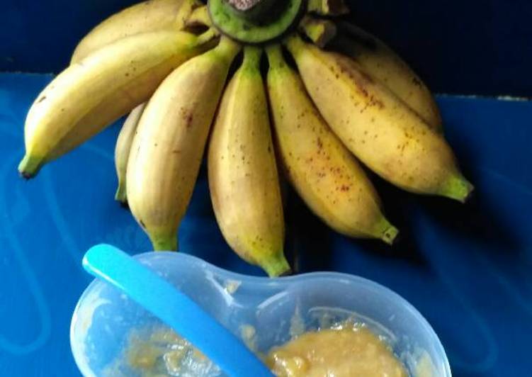 Resep masakan MPAsi 6m+ : Pure Pisang | Cara Buat MPAsi 6m+ : Pure Pisang Yang Paling Enak