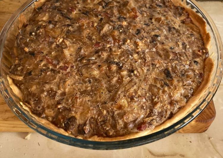 Step-by-Step Guide to Make Quick Tarta de setas con bacon y nueces