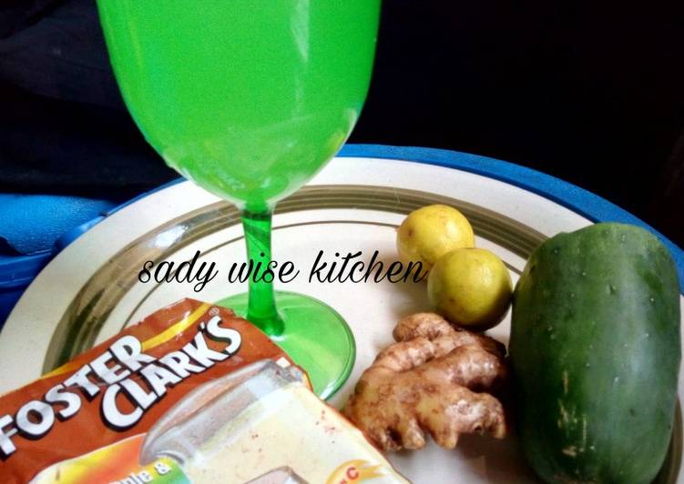 Recipe of Super Quick Homemade Cucumber Lemon &amp; Ginger Juice