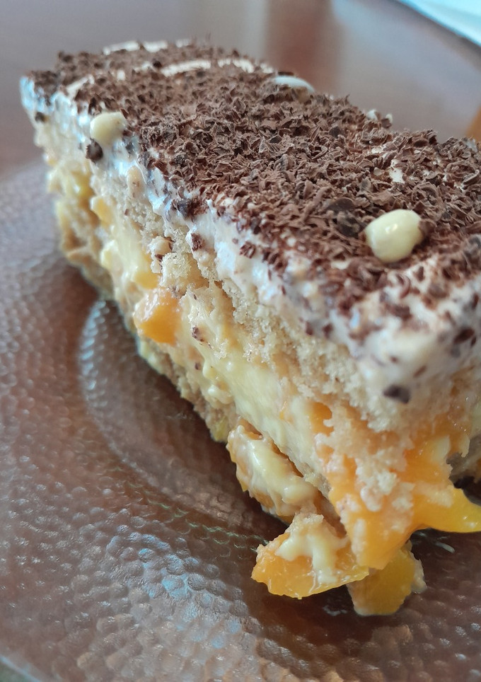 Una foto de Postre de vainillas súper rápido!  😋❤️