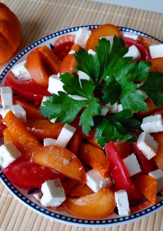 Салат з фетою і гарбузом😋