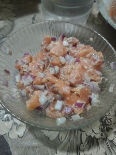 Una foto de Tartar de Salmón