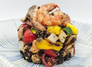 Foto di Insalata di Riso Venere Golosa con Pesce e Mango