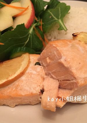 酸豆檸檬焗三文魚 Baked Capers-Lemon Salmon 的食譜成品照片