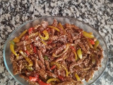 Teriyaki de ternera con verduras