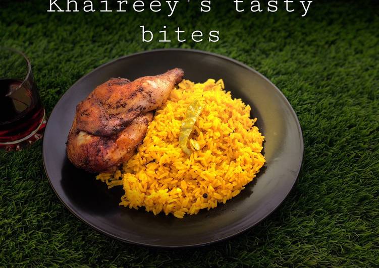 Recipe of Award-winning Smokey Saudi chicken mandi.مندى بالدجج