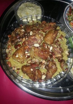 صورة لوصفة كبسة الدجاج السورية