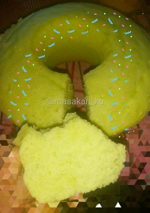 Foto resep Bolu pandan kukus 2 telur lembut.