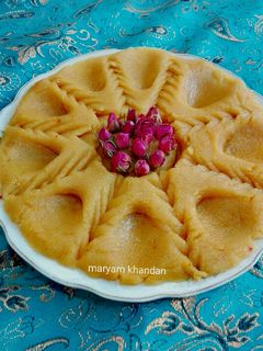عکسی از دستور حلوا تخم مرغی