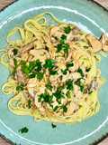 Tagliatelle sauce aux champignons de Paris