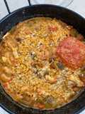 Arroz de centolla y langostinos