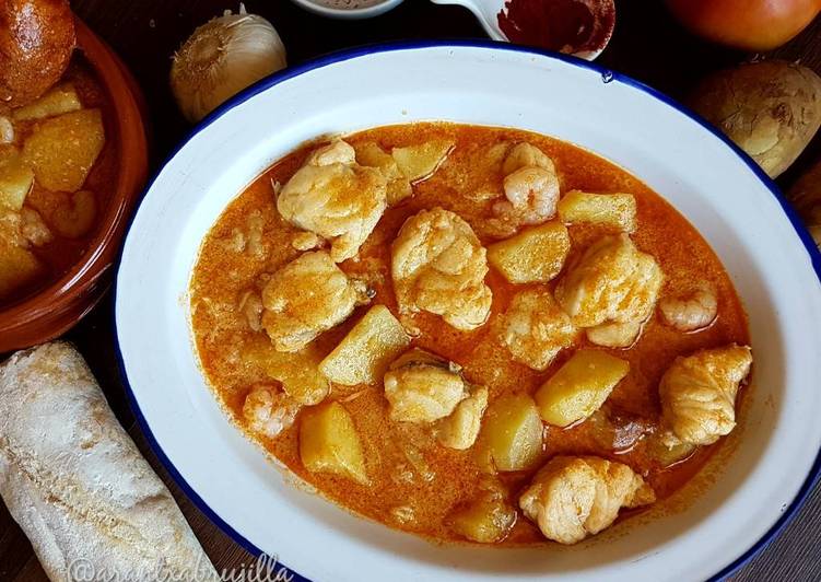 Rape a la Valenciana. Suc de rap y gambes