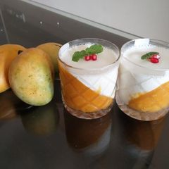 A picture of Mango Panna Cotta.