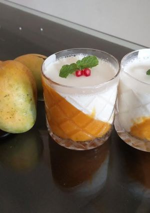 A picture of Mango Panna Cotta.