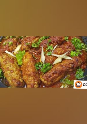A picture of Seekh kabab Karahi.