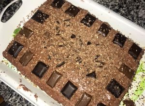 صورة لوصفة كيكة بالموس شوكولا والشكولاطة 🍰🍫