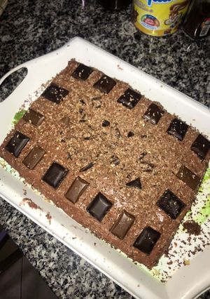 صورة لوصفة كيكة بالموس شوكولا والشكولاطة 🍰🍫