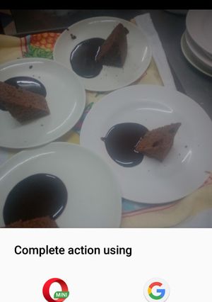 A picture of My reipe for chocolate cake and chocolate sauce.