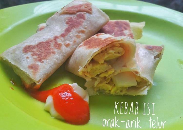 Kebab isi orak-arik telur