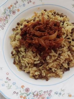 عکسی از دستور عدس پلو