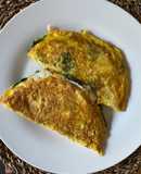 Omelette de espinacas y pechuga de pavo