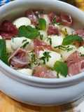 Jambon serrano cu pepene galben
