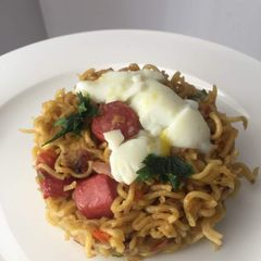 A picture of Sausage Noodles.