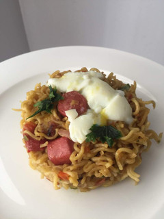 A picture of Sausage Noodles.