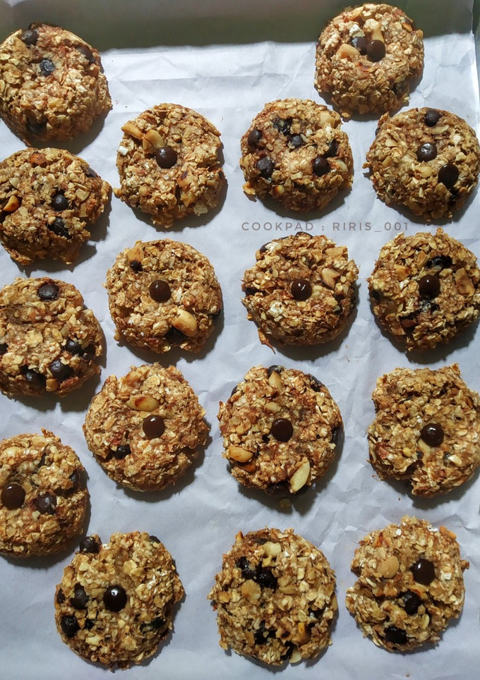 Foto resep 903. Banana Oat Cookies (Camilan Diet)