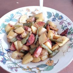 A picture of Cheddar Smoked Sausage Skillet.