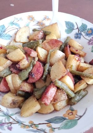 A picture of Cheddar Smoked Sausage Skillet.