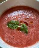 Sopa fría de tomate y sandía