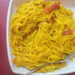 A picture of Yummy Capsica Maggi With Punjabi Tadka.