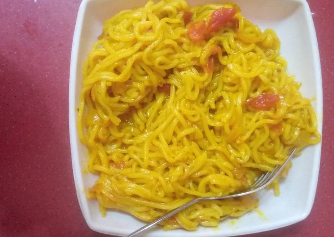 Yummy Capsica Maggi With Punjabi Tadka