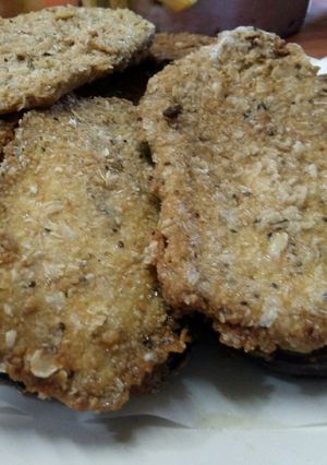 Una foto de Milanesas de berenjenas