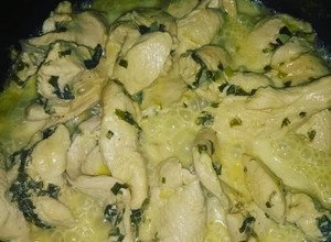 Una foto de Supremas de pollo al verdeo