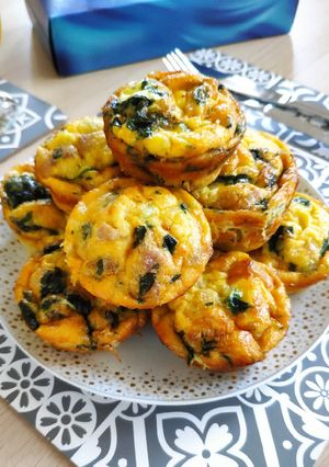 Foto resep Baked Egg Bacon and Spinach
