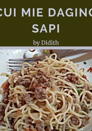 Foto resep Cui mie daging sapi