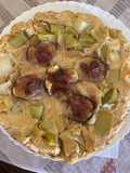 476. Pizza de higos y foie con base masa de garbanzos (principal pizza)