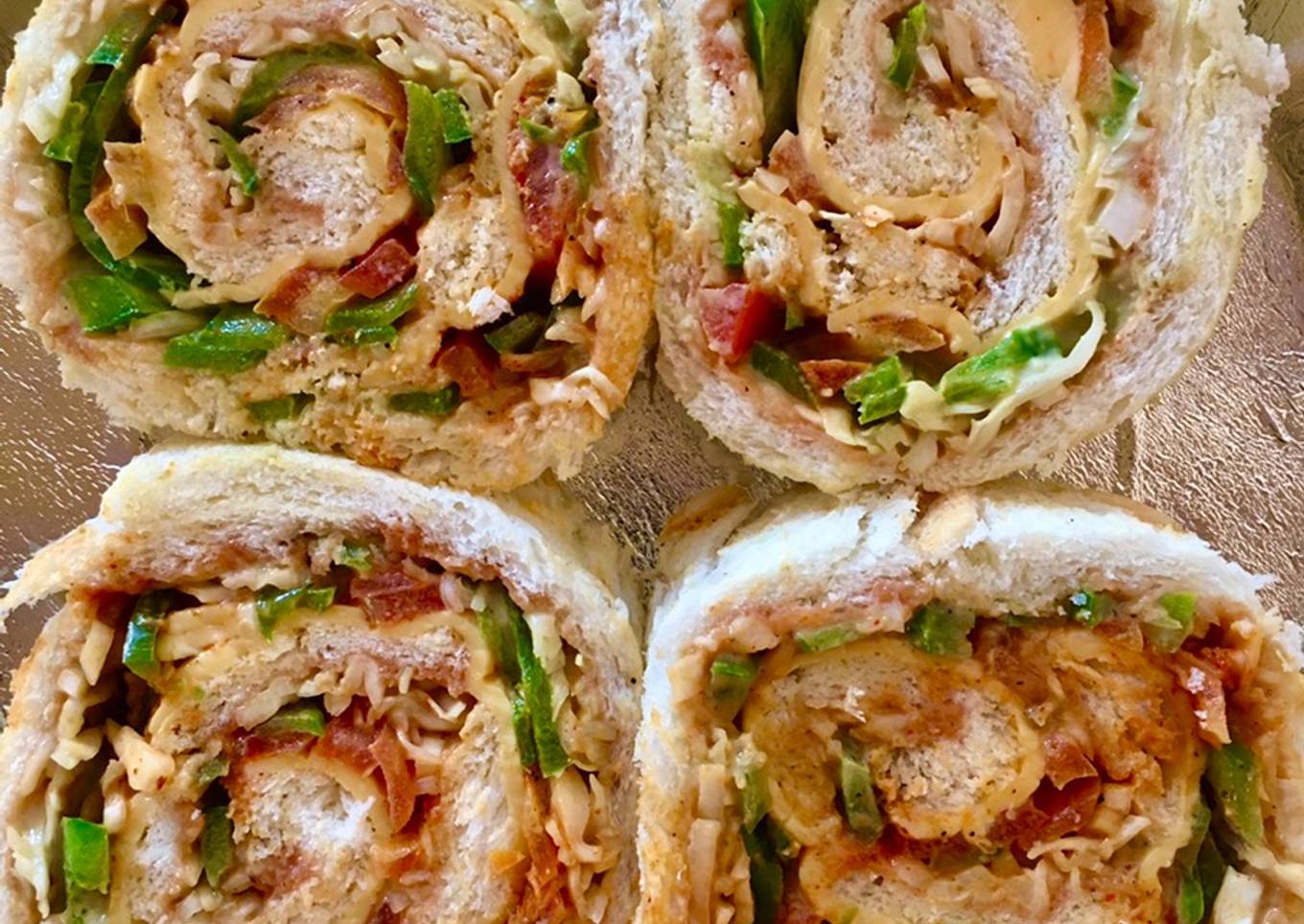 Veg Pinwheel Sandwich Healthy Quick Recipe