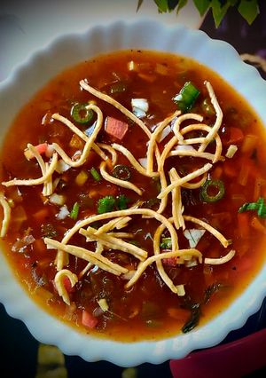 A picture of Manchow Soup.