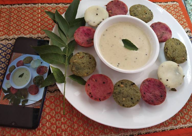 Recipe: Yummy Multi coloured idli This is Secret Recipe  From Best My Grandma's Recipe !!