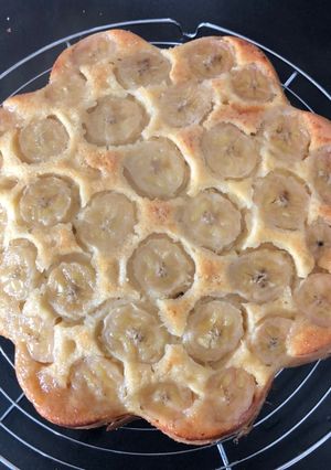 Une photo de Gâteau renversé banane sirop d’érable
