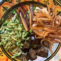 A picture of Vegetarian Friendly: Korean Rainbow 🌈 Noodles.