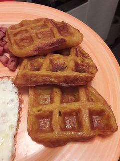 Une photo de Gaufres potimarron et patate douce