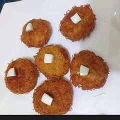 Birds nest potato cutlet A picture of Birds nest potato cutlet.