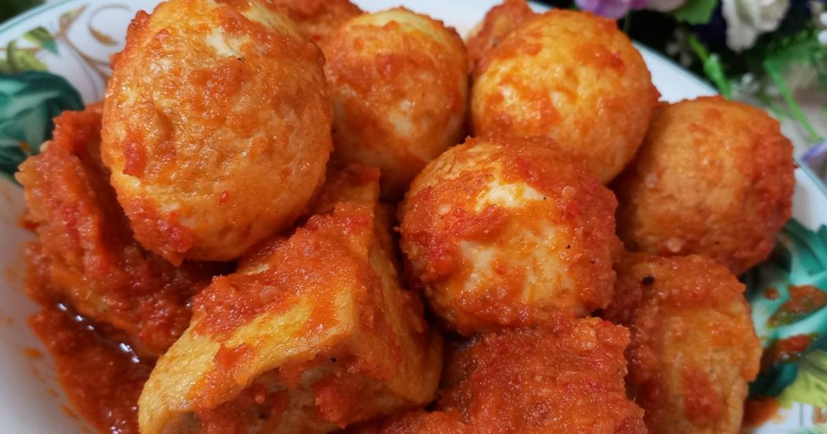 Resep Balado Telur + Tahu + Tempe Dijamin Nikmat dan Mudah