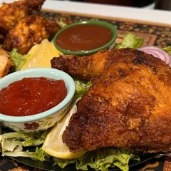 Hyderabadi wedding fried chicken A picture of Hyderabadi wedding fried chicken.